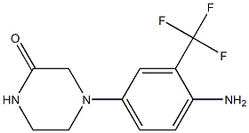 4-[4-amino-3-(trifluoromethyl)phenyl]piperazin-2-one Struktur