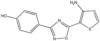 4-[5-(3-aminothiophen-2-yl)-1,2,4-oxadiazol-3-yl]phenol Struktur