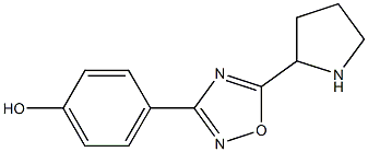 4-[5-(pyrrolidin-2-yl)-1,2,4-oxadiazol-3-yl]phenol Struktur