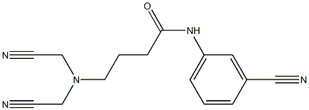 4-[bis(cyanomethyl)amino]-N-(3-cyanophenyl)butanamide Struktur