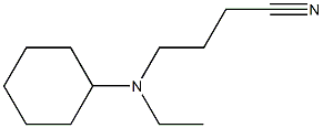 4-[cyclohexyl(ethyl)amino]butanenitrile Struktur