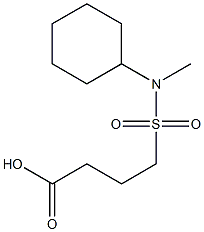 4-[cyclohexyl(methyl)sulfamoyl]butanoic acid Struktur