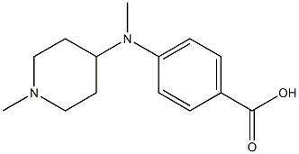 4-[methyl(1-methylpiperidin-4-yl)amino]benzoic acid Struktur