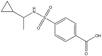 4-{[(1-cyclopropylethyl)amino]sulfonyl}benzoic acid Struktur