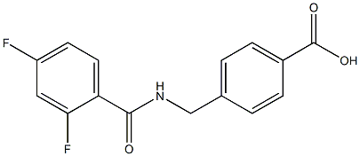 4-{[(2,4-difluorophenyl)formamido]methyl}benzoic acid Struktur