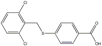 4-{[(2,6-dichlorophenyl)methyl]sulfanyl}benzoic acid Struktur