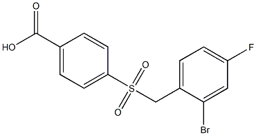 4-{[(2-bromo-4-fluorophenyl)methane]sulfonyl}benzoic acid Struktur