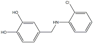 4-{[(2-chlorophenyl)amino]methyl}benzene-1,2-diol Struktur