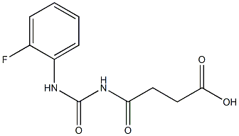 4-{[(2-fluorophenyl)carbamoyl]amino}-4-oxobutanoic acid Struktur