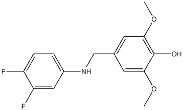 4-{[(3,4-difluorophenyl)amino]methyl}-2,6-dimethoxyphenol Struktur