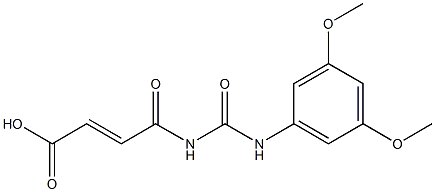 4-{[(3,5-dimethoxyphenyl)carbamoyl]amino}-4-oxobut-2-enoic acid Struktur