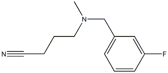 4-{[(3-fluorophenyl)methyl](methyl)amino}butanenitrile Struktur