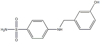 4-{[(3-hydroxyphenyl)methyl]amino}benzene-1-sulfonamide Struktur