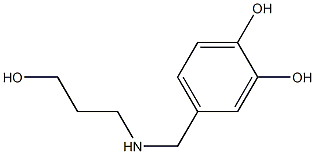 4-{[(3-hydroxypropyl)amino]methyl}benzene-1,2-diol Struktur