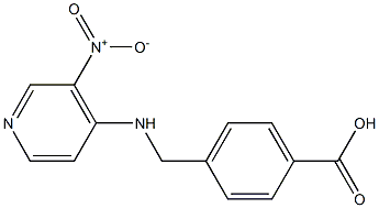 4-{[(3-nitropyridin-4-yl)amino]methyl}benzoic acid Struktur