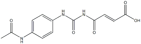 4-{[(4-acetamidophenyl)carbamoyl]amino}-4-oxobut-2-enoic acid Struktur