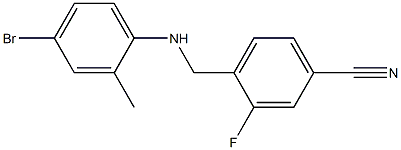 4-{[(4-bromo-2-methylphenyl)amino]methyl}-3-fluorobenzonitrile Struktur