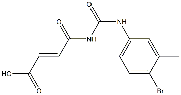 4-{[(4-bromo-3-methylphenyl)carbamoyl]amino}-4-oxobut-2-enoic acid Struktur