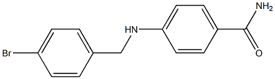 4-{[(4-bromophenyl)methyl]amino}benzamide Struktur