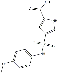 4-{[(4-methoxyphenyl)amino]sulfonyl}-1H-pyrrole-2-carboxylic acid Struktur