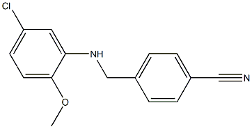 4-{[(5-chloro-2-methoxyphenyl)amino]methyl}benzonitrile Struktur