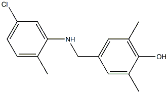 4-{[(5-chloro-2-methylphenyl)amino]methyl}-2,6-dimethylphenol Struktur