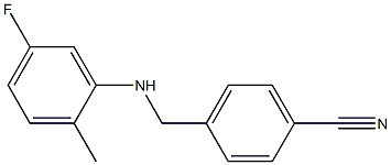 4-{[(5-fluoro-2-methylphenyl)amino]methyl}benzonitrile Struktur