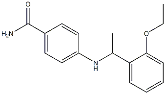 4-{[1-(2-ethoxyphenyl)ethyl]amino}benzamide Struktur