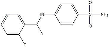 4-{[1-(2-fluorophenyl)ethyl]amino}benzene-1-sulfonamide Struktur