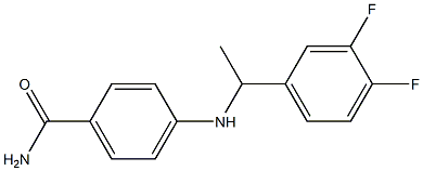 4-{[1-(3,4-difluorophenyl)ethyl]amino}benzamide Struktur