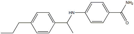 4-{[1-(4-propylphenyl)ethyl]amino}benzamide Struktur