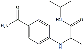 4-{[1-(propan-2-ylcarbamoyl)ethyl]amino}benzamide Struktur