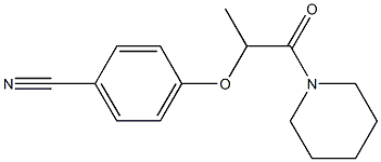 4-{[1-oxo-1-(piperidin-1-yl)propan-2-yl]oxy}benzonitrile Struktur