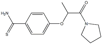 4-{[1-oxo-1-(pyrrolidin-1-yl)propan-2-yl]oxy}benzene-1-carbothioamide Struktur