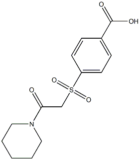 4-{[2-oxo-2-(piperidin-1-yl)ethane]sulfonyl}benzoic acid Struktur