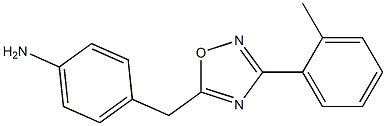 4-{[3-(2-methylphenyl)-1,2,4-oxadiazol-5-yl]methyl}aniline Struktur