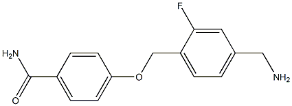 4-{[4-(aminomethyl)-2-fluorophenyl]methoxy}benzamide Struktur