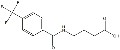 4-{[4-(trifluoromethyl)benzoyl]amino}butanoic acid Struktur