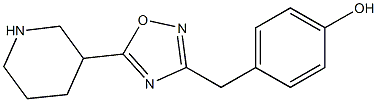 4-{[5-(piperidin-3-yl)-1,2,4-oxadiazol-3-yl]methyl}phenol Struktur