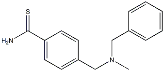 4-{[benzyl(methyl)amino]methyl}benzenecarbothioamide Struktur