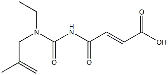 4-{[ethyl(2-methylprop-2-en-1-yl)carbamoyl]amino}-4-oxobut-2-enoic acid Struktur