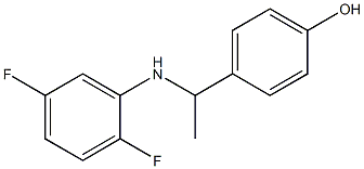 4-{1-[(2,5-difluorophenyl)amino]ethyl}phenol Struktur