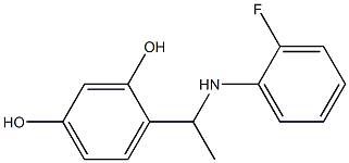 4-{1-[(2-fluorophenyl)amino]ethyl}benzene-1,3-diol Struktur