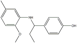 4-{1-[(2-methoxy-5-methylphenyl)amino]propyl}phenol Struktur