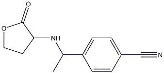 4-{1-[(2-oxooxolan-3-yl)amino]ethyl}benzonitrile Struktur