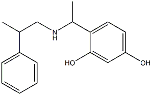 4-{1-[(2-phenylpropyl)amino]ethyl}benzene-1,3-diol Struktur