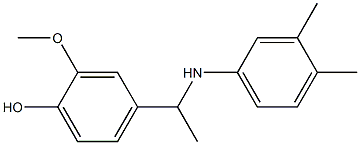 4-{1-[(3,4-dimethylphenyl)amino]ethyl}-2-methoxyphenol Struktur