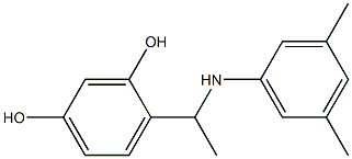 4-{1-[(3,5-dimethylphenyl)amino]ethyl}benzene-1,3-diol Struktur