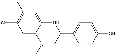 4-{1-[(4-chloro-2-methoxy-5-methylphenyl)amino]ethyl}phenol Struktur