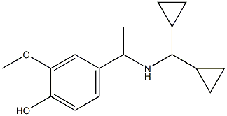 4-{1-[(dicyclopropylmethyl)amino]ethyl}-2-methoxyphenol Struktur